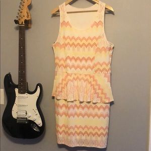 Patterned, racer back party dress